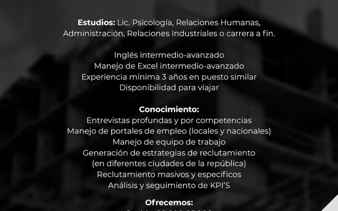 Coordinador Atración de Talento 11/11/2022