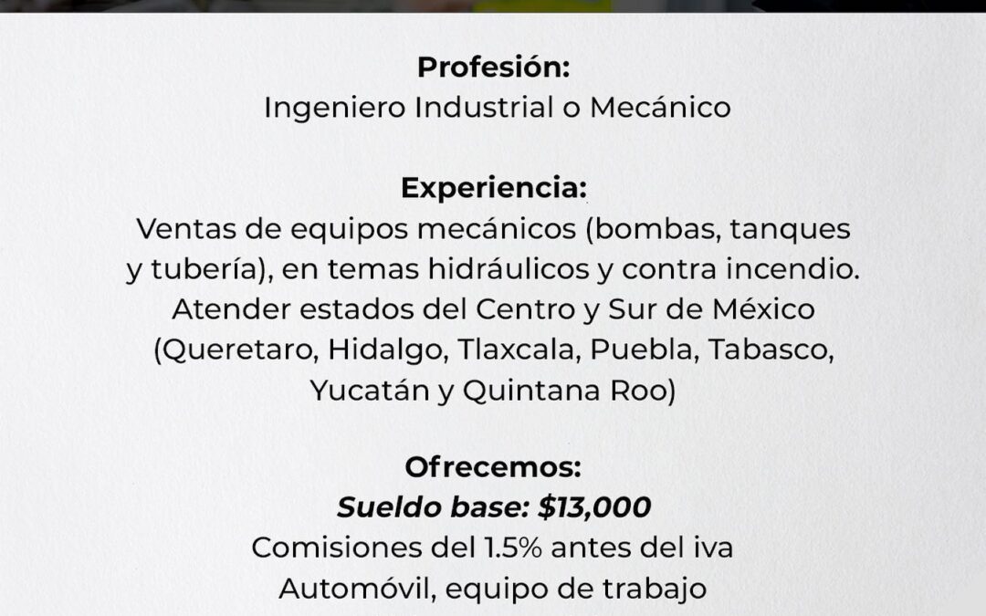Ingeniero en Ventas (Querétaro) 25/04/2023
