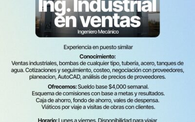 Ingeniero industrial en Ventas (09/abril/2026)