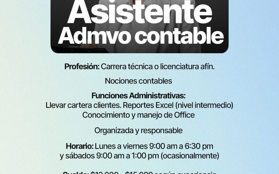Asistente Administrativo Contable (09/abril/2026)